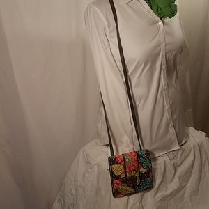 Vera Bradley Flower Shower expandable mini purse